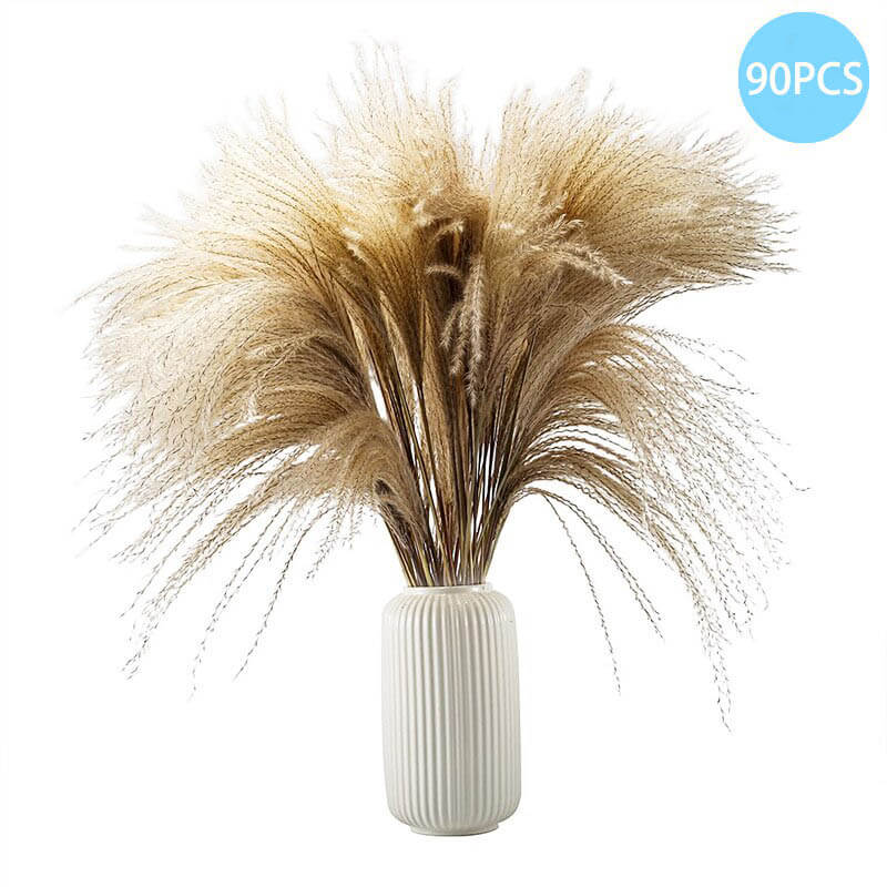 Dried Pampas Flowers - 70 to 120 Pieces 90 Pieces Pampas Flowers