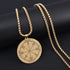 Nordic Anchor Compass Necklace - Personalized Hip Hop Fashion Jewelry for Men Style 36-Gold Men's Necklace