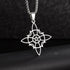 Witch Knot Necklace - Stainless Steel Celtic Knot Pendant Style 22-Silver Men's Necklace