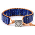 Natural Gem Leather Tibetan Bracelet Navy Blue Tibetan Bracelet