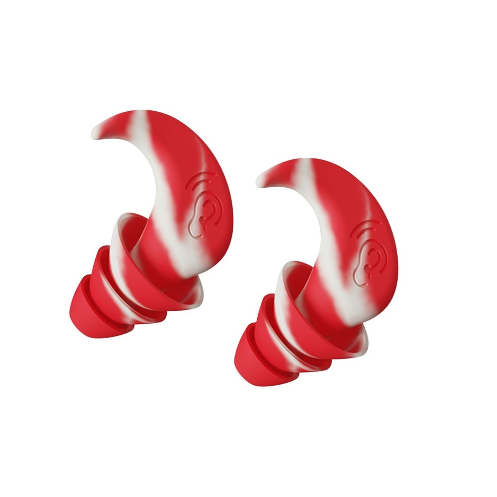 Triple-Layer Noise Cancelling Ear Plugs - Earplugs for Sleeping, Concerts and More Triple-Layer | Red-White Noise Cancelling Ear Plugs
