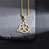 Witch Knot Necklace - Stainless Steel Celtic Knot Pendant Style 23-Gold Men's Necklace