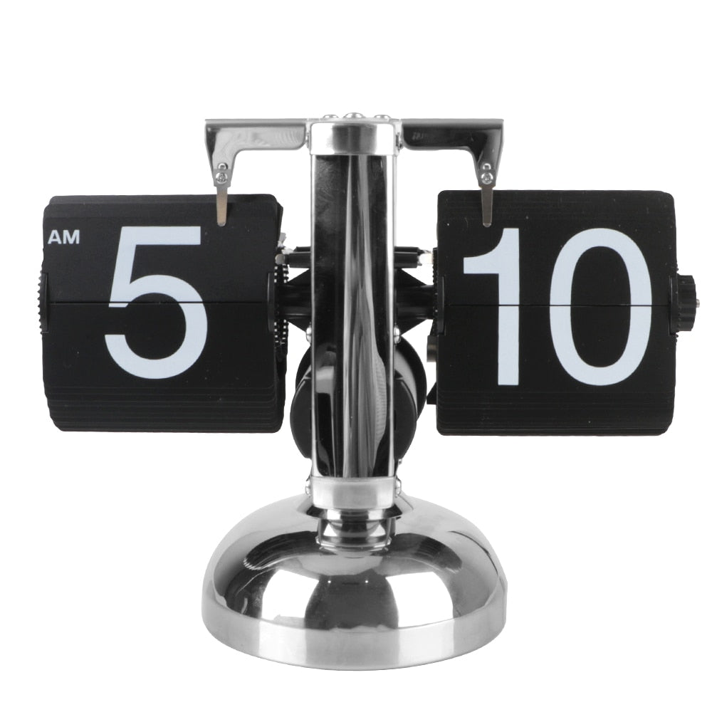 Retro Auto Flip Clock Black - One Foot Retro Auto Flip Clock Retro Clock