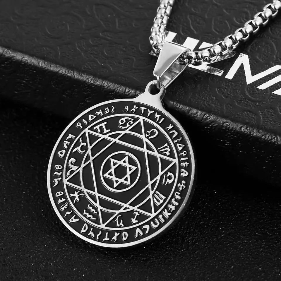 Nordic Anchor Compass Necklace - Personalized Hip Hop Fashion Jewelry for Men Style 38-Silver Men's Necklace