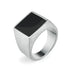 Geometric Metal Signet Ring for Men - Stylish Punk Fashion Jewelry F1 Men's Rings