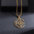 Witch Knot Necklace - Stainless Steel Celtic Knot Pendant Style 2-Gold Men's Necklace