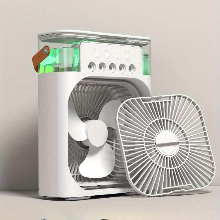 Portable Air Conditioner Fan 3 In 1 - Mini Portable Room LED Fan With Air Cooler And Humidifier Portable Air Conditioner