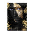African Woman Art Canvas - Touch of Gold & Silver Gold Silver Flowers Canvas