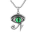 Eye of Horus Necklace - Ancient Egypt Protection Pendant Style 12-Green Men's Necklace