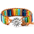 Natural Gem Leather Tibetan Bracelet Multi Color I Tibetan Bracelet