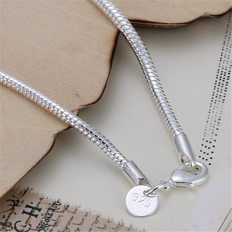 3mm Silver Chain Bracelet Women's Bracelet