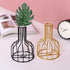 Glass Propagation Vase With Bottleneck Iron Stand Bottleneck Gold Glass Vase With Iron Stand Glass Propagation Vase