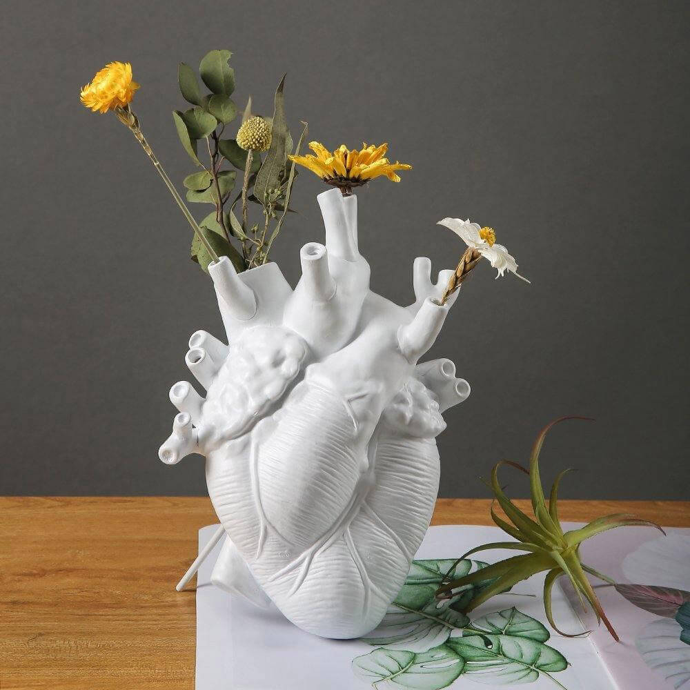 Anatomical Heart Ceramic Vase Vases