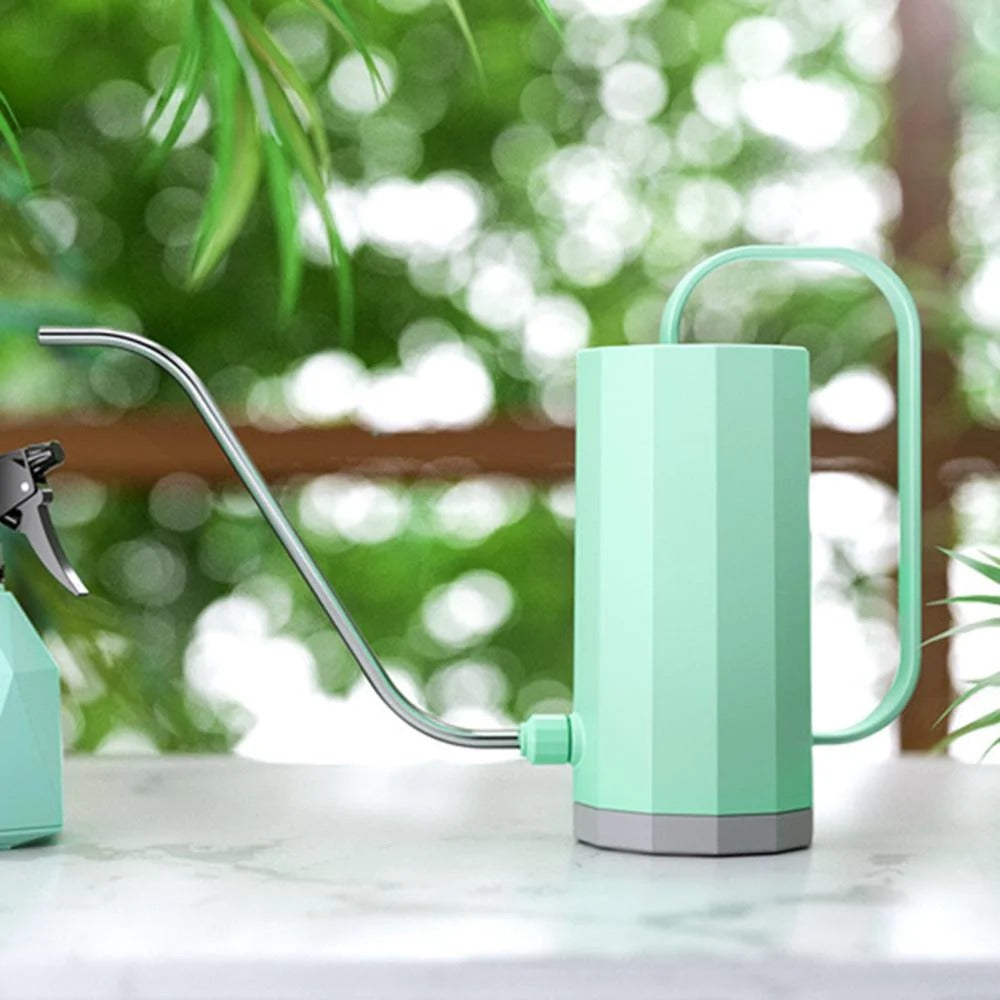 Tall Geometric Gooseneck Watering Can Turquoise Watering Can