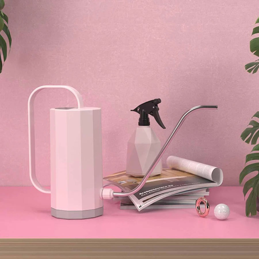 Tall Geometric Gooseneck Watering Can Cherry Pink Watering Can