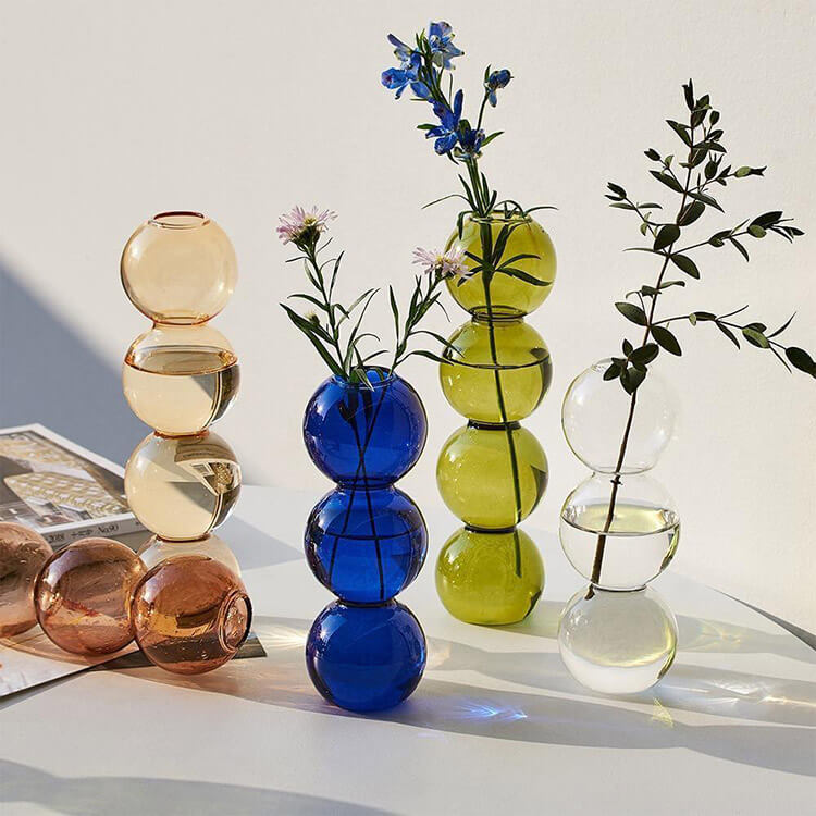 Crystal Glass Bubble Vase Glass Vase