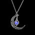 Moon Pendant Necklace Purple Women's Necklace