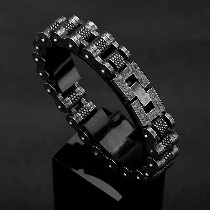 Dark Motorcycle Chain Bracelet 13mm 13mm Men's Bracelet