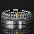 Roman Royal Crown Bracelet for Men Silver Set Gold Crown Men's Bracelet