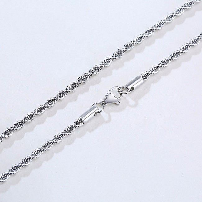 Minimalist Twist Rope Chain Necklace for Men Men's Necklace