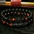 Dual Natural Tiger Eye Stones Bracelet For Men Orange Black Men's Bracelet