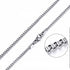 Square Box Chain Links Necklace for Men Silver 20inch 2.1mm Men's Necklace