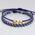 Tibetan and Buddhist Braided Handmade Copper Beads Bracelet Blue and Grey Tibetan Buddhist Bracelet