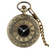 Vintage Pocket Watch Pendant - Unisex Bronze with Pocket Chain A Pocket Watch & Chain Pocket Watch