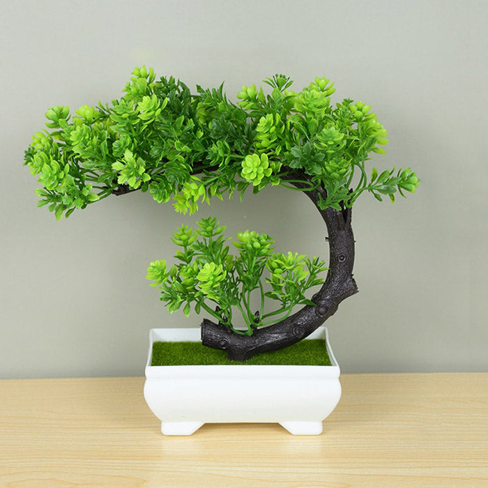 Artificial Bonsai Tree in Pot Green T6 Artificial Bonsai Tree
