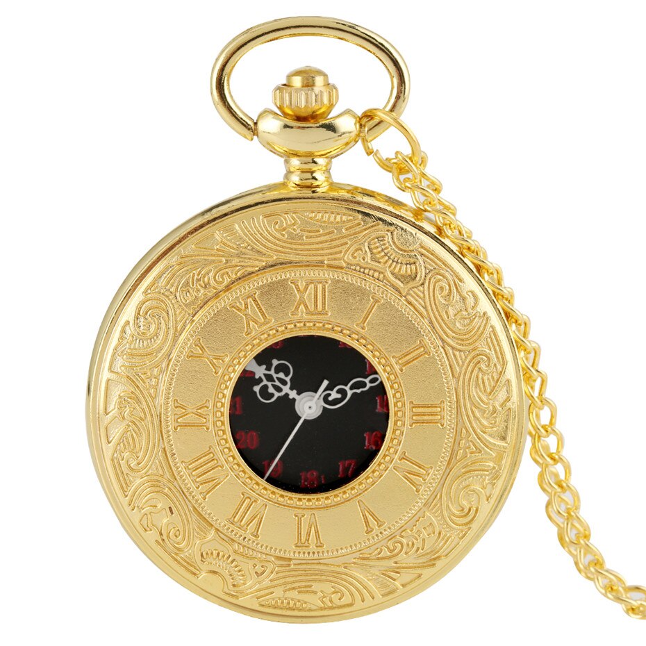 Vintage Pocket Watch Pendant - Unisex Gold with Necklace Chain A Pocket Watch & Chain Pocket Watch