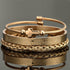 Cross Bangle Carving Bracelet for Men Gold Set Men's Bracelet