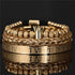 Roman Royal Crown Bracelet for Men Gold Crown Set Men's Bracelet