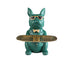 Decorative Bulldog Statue with Storage Tray Green Bulldog Decorative Bulldog Statue