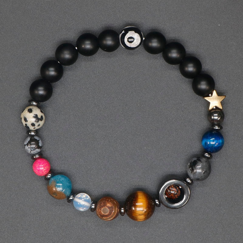 Galaxy Planets and Solar System Bracelet Matte N2 Galaxy Planets Bracelet