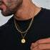 Layered Necklaces for Men, Sailing Travel Compass Pendant Men's Necklace