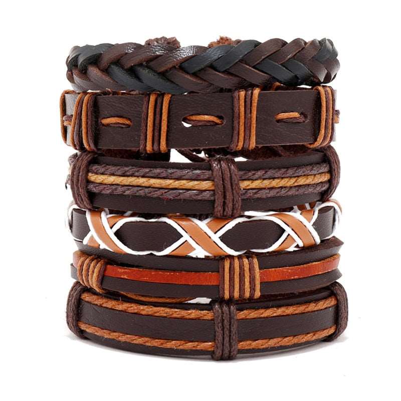 Multilayer Rope Leather Bracelet for Men Style 34 Men's Bracelet