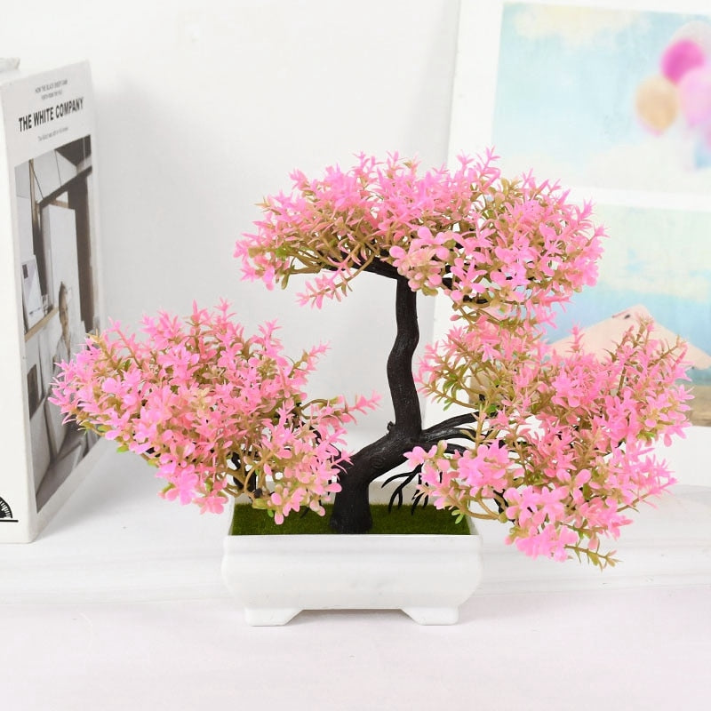 Artificial Bonsai Tree in Pot Pink Artificial Bonsai Tree