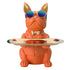 Decorative Bulldog Statue with Storage Tray Orange B Bulldog Decorative Bulldog Statue