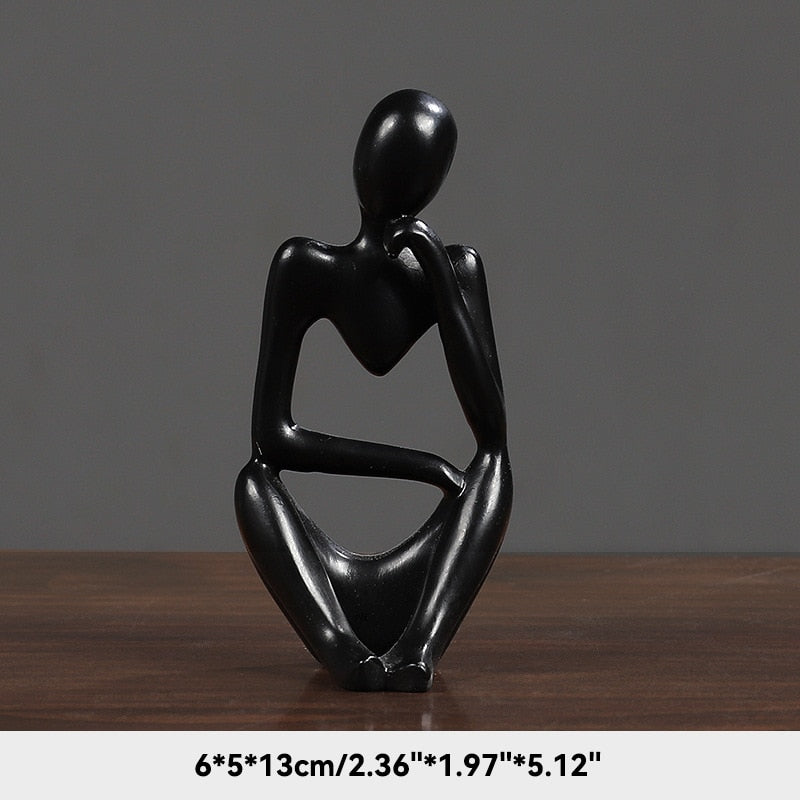 Abstract Thinker Figurine Sculpture Abstract Figurine