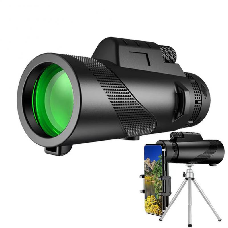 HD Monocular Telescope With Tripod Black With Tripod Monocular Telescope