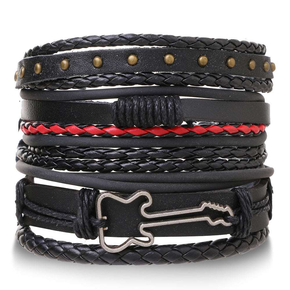 Multilayer Rope Leather Bracelet for Men Style 4 Men's Bracelet