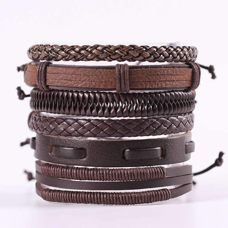 Multilayer Rope Leather Bracelet for Men Style 29 Men's Bracelet