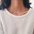 Crystal Geometric Gold Color Pendant Necklace Set Silver 10 Women's Necklace