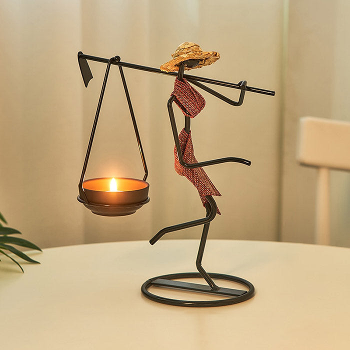 Retro Vintage Woman Candle Holder 23.5cm Woman C Candle Holders