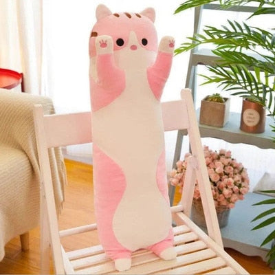 Cute Soft Long Cat Pillow 130cm Pink Standing Cat Pillow