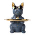 Decorative Bulldog Statue with Storage Tray Blue B Bulldog Decorative Bulldog Statue