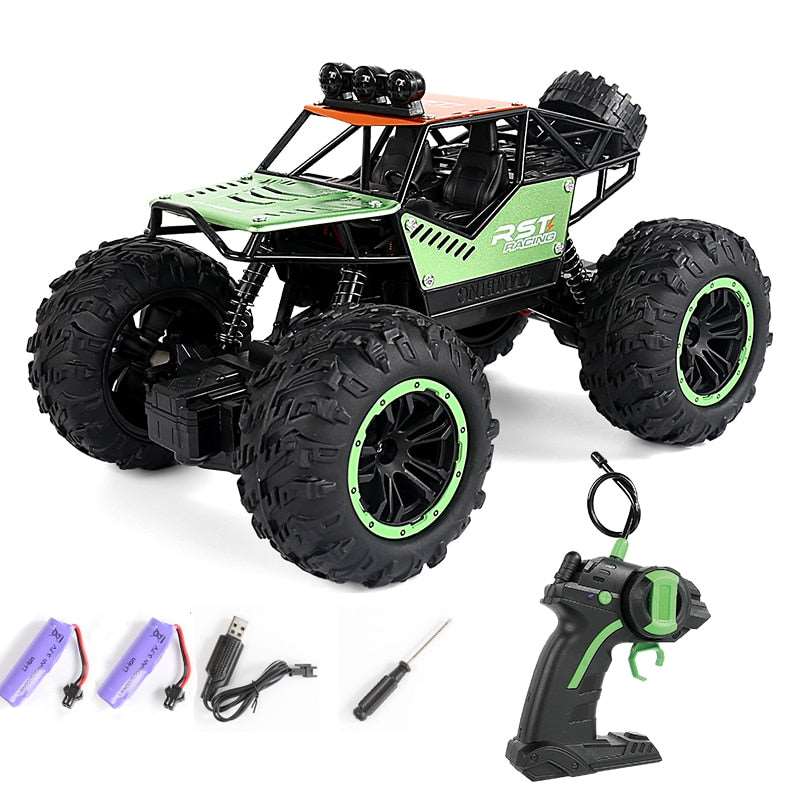 1:18 High-Speed Remote Control Car Toy Green with 2 Batteries RC Vehicles