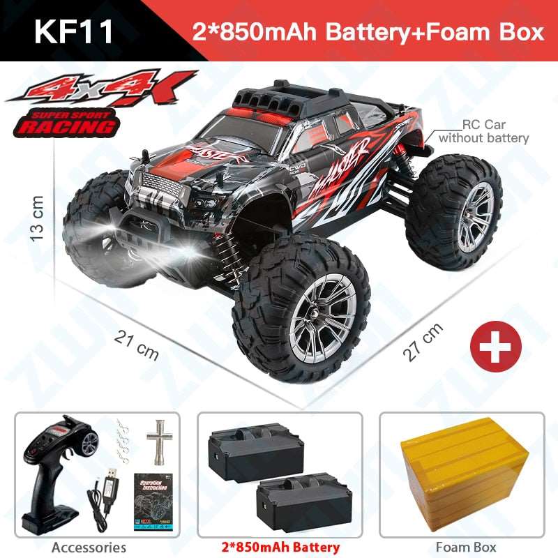 2.4G Off-Road RC Car 4WD 33KM/H Electric High Speed Drift Racing KF11 With 2 Batteries RC Vehicles