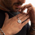 Layered Necklaces for Men, Sailing Travel Compass Pendant Silver Rope Men's Necklace