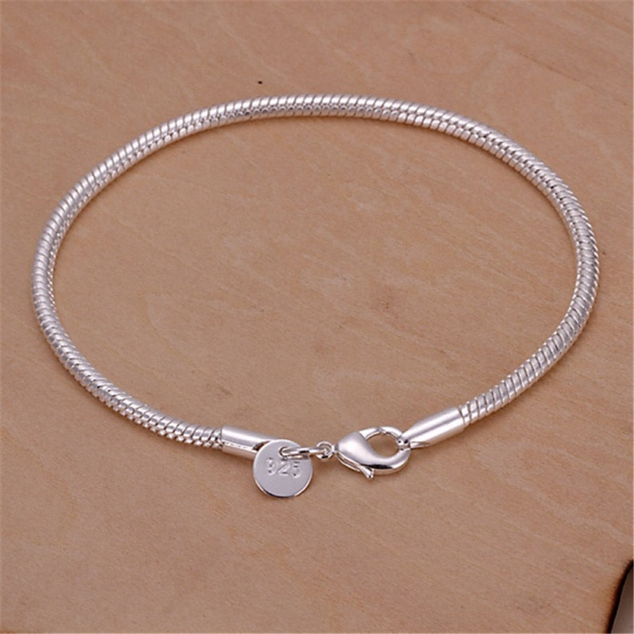 3mm Silver Chain Bracelet Default Title Women's Bracelet